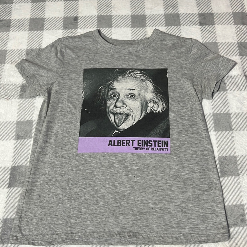 Albert Einstein T shirt grey